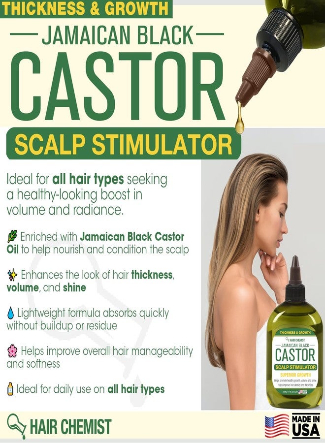 هير كيمست زيت الخروع الأسود الجامايكي من هير كيميست، محفز لفروة الرأس، 7.1 أونصة - علاج يُترك على الشعر لزيادة كثافة الشعر ونموه - Image 4